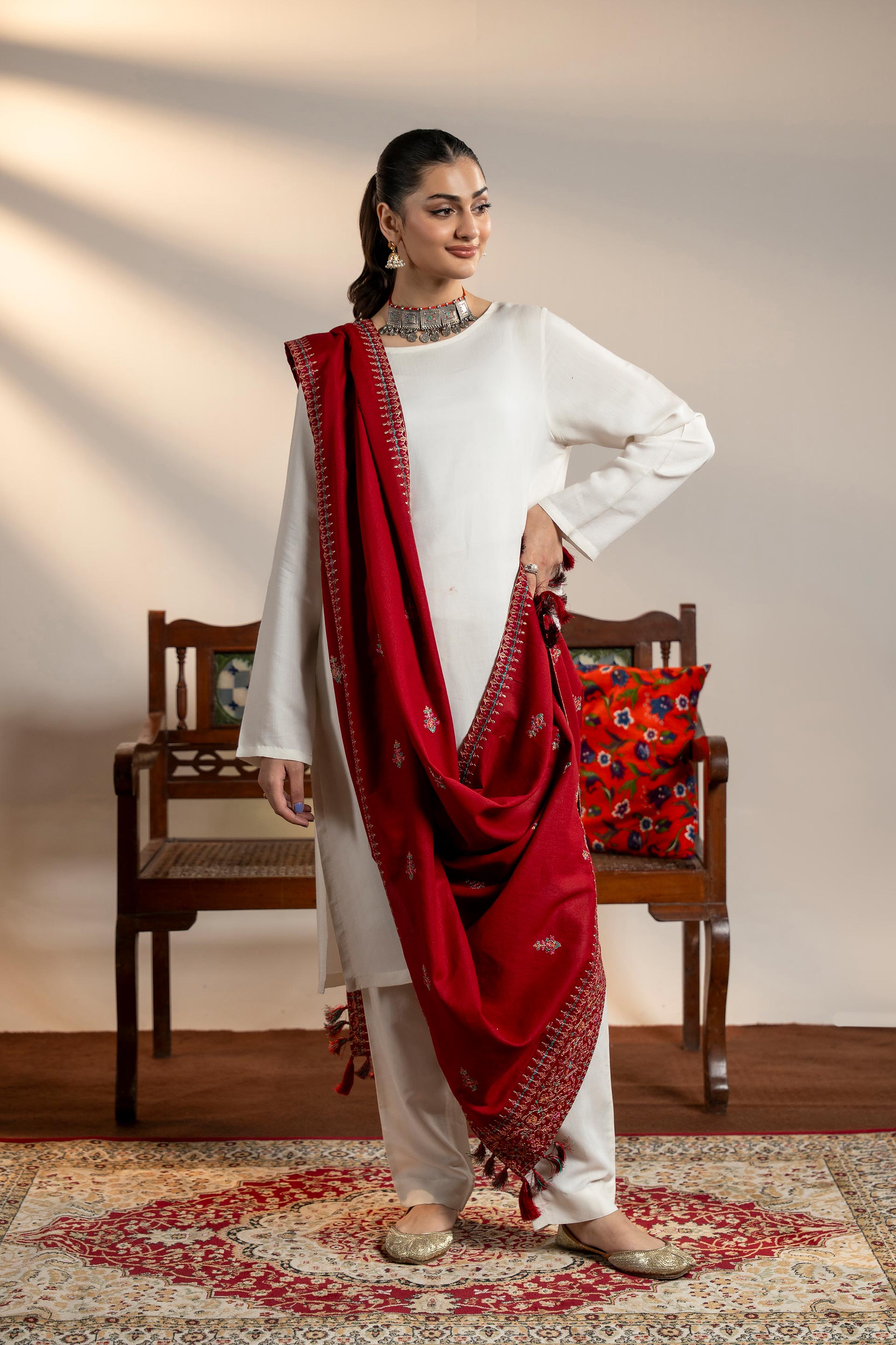 1 Piece Lawn Karandi Shawl (CZ3325)