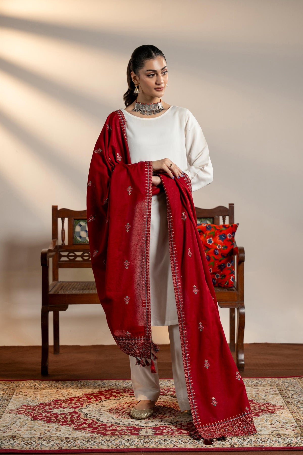 1 Piece Lawn Karandi Shawl (CZ3325)