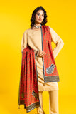 Blocked Shawl in Multi coloured Pak Raw Silk fabric 3
