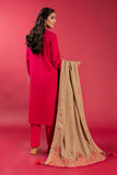 Pink Spary in Pink & Beige coloured Lawn Karandi fabric 3