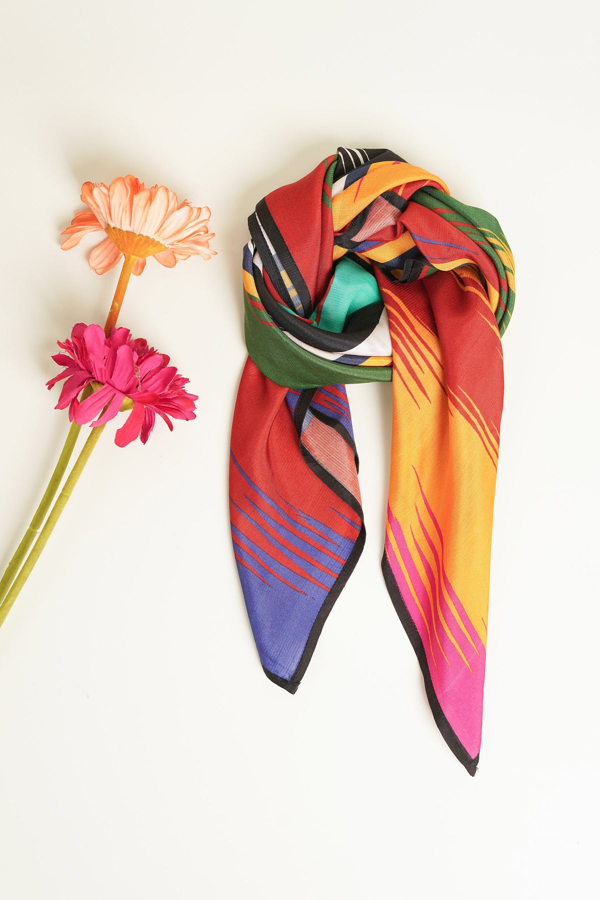 1 Piece Raw Silk Scarf (CZ3304)