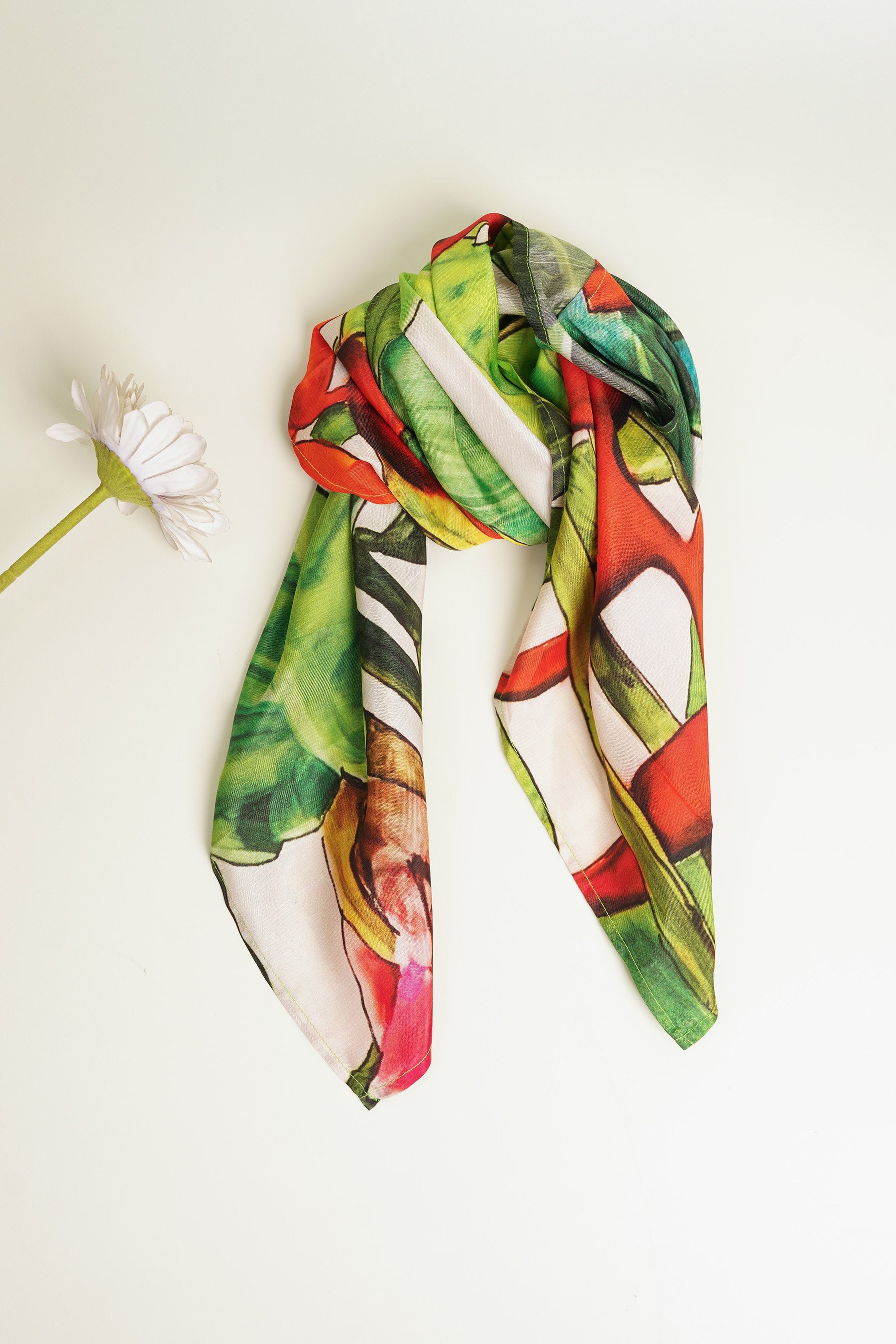 1 Piece Raw Silk Scarf (FZ0920)