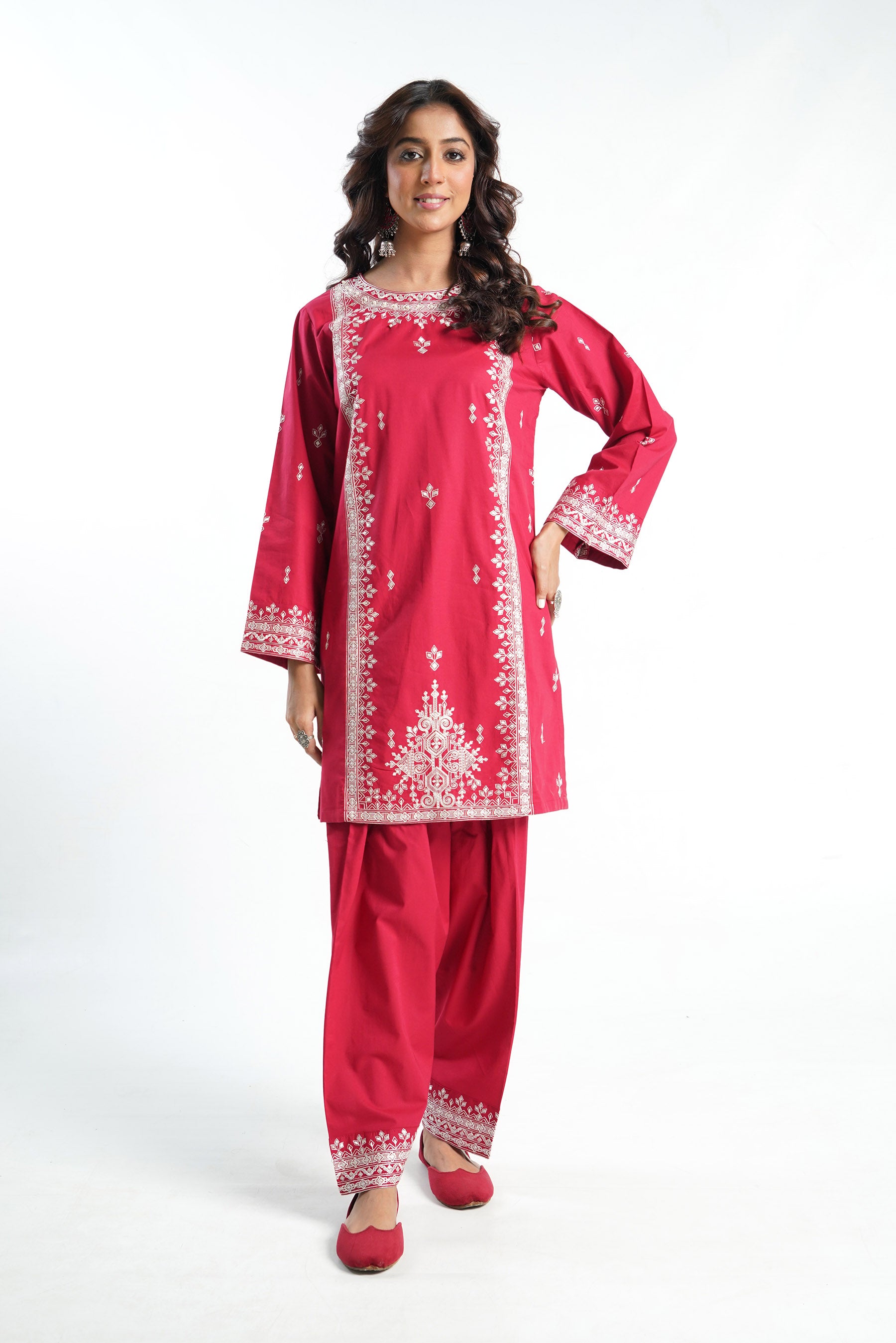 Discover Timeless Style: Ethnic Maroon Shirt & Shalwar in Maroon ...