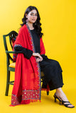 Jaali Shawl in Red coloured Wool fabric 4