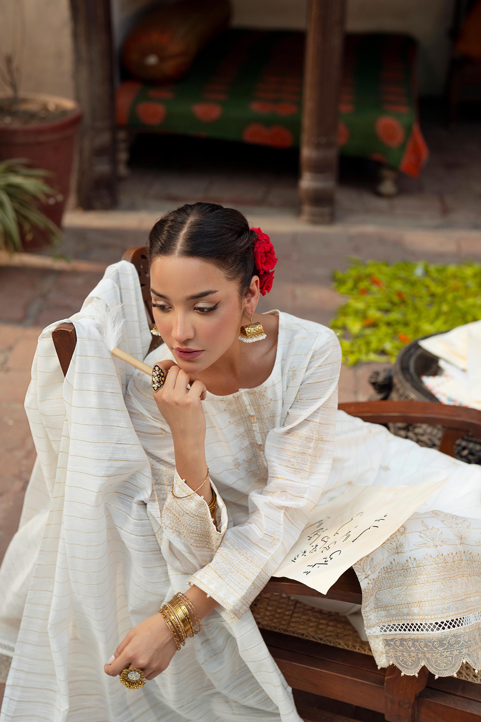 3 Piece Suit Cotton Net Suit (FR1026)