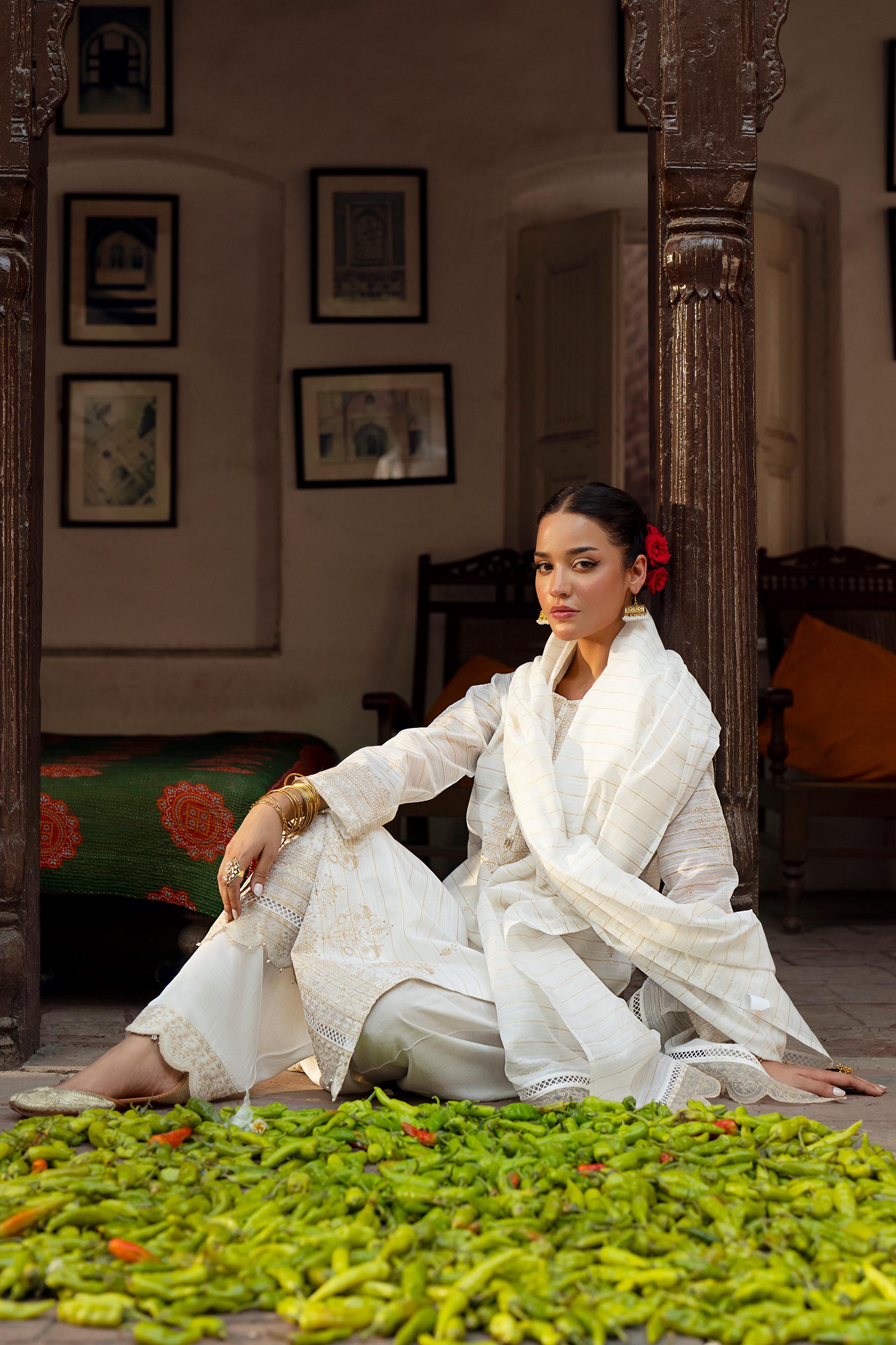 3 Piece Suit Cotton Net Suit (FR1026)