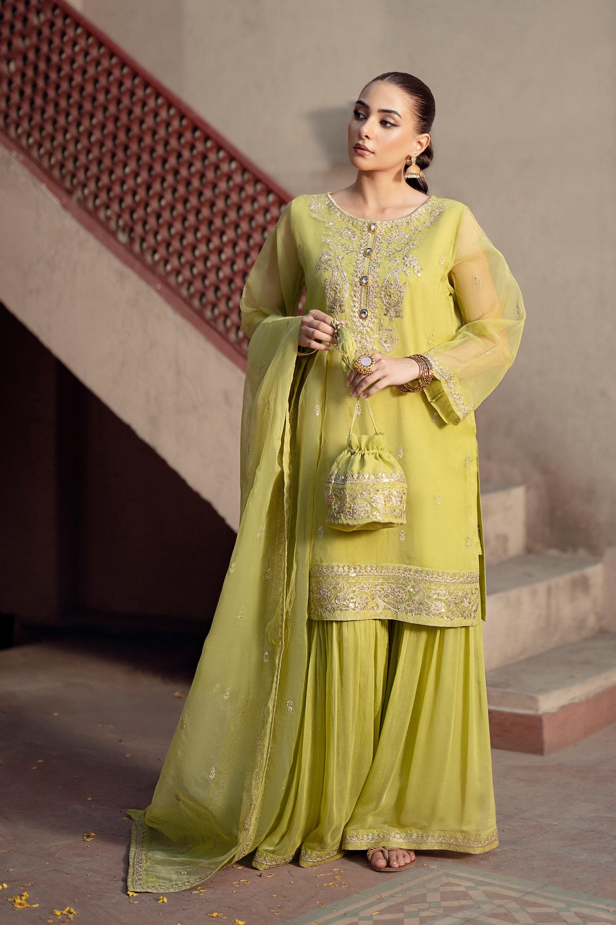 3 Piece Suit Organza Suit (FR1023)