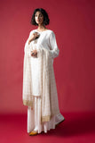 Gold Chunri 2 in Off White coloured Pak Chiffon fabric