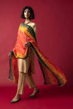 Rainbow Chunri in Multi coloured Pak Chiffon fabric