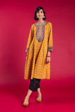 Black Patch 2 in Mustard coloured Printed Cambric fabric