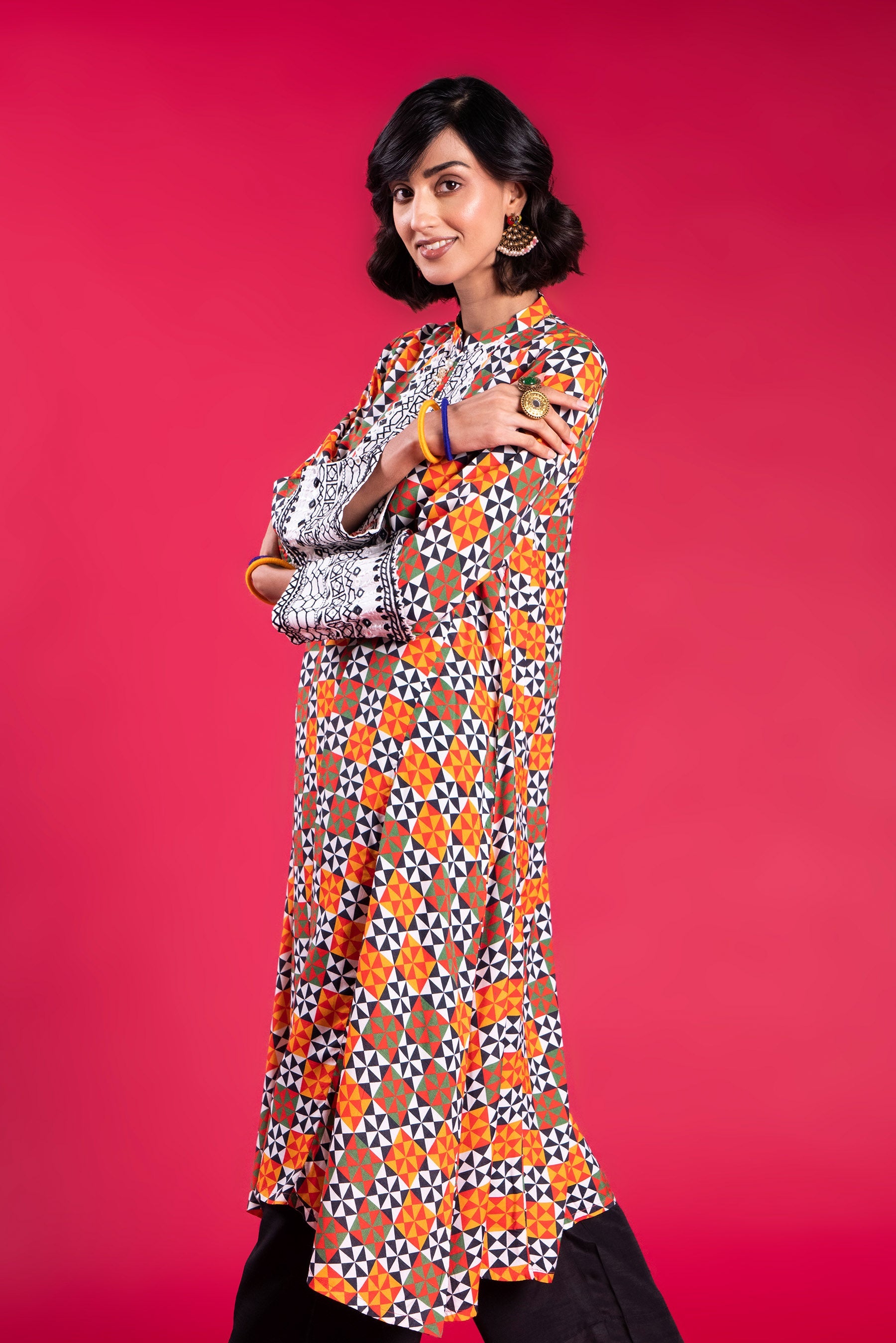 1 Piece Raw Silk Frock (FR0785)