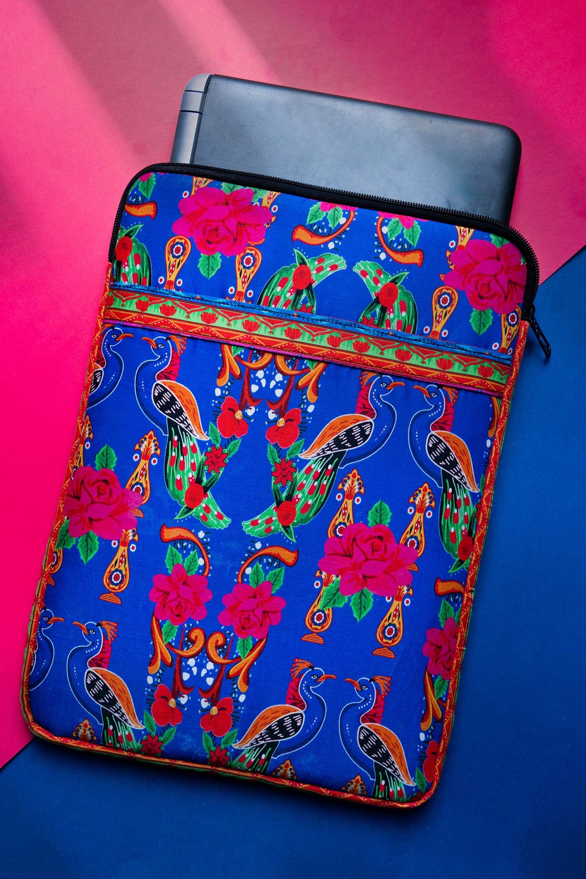 Laptop Bags 6 in Multi coloured Printed Lawn fabric