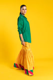 Chatta Patti Gotta in Yellow coloured Printed Cambric fabric 2