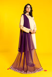 Purple Kinari in Purple coloured Pk Chiffon fabric