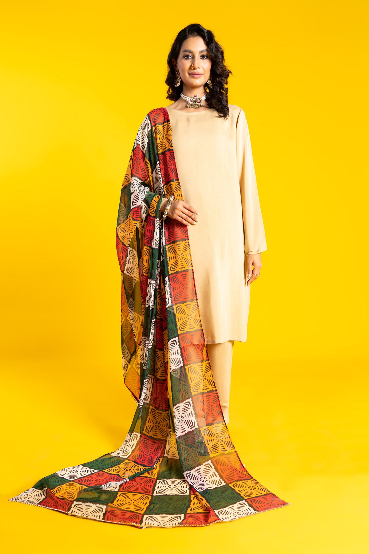 Big Ralli in Multi coloured Pak Chiffon Printed fabric