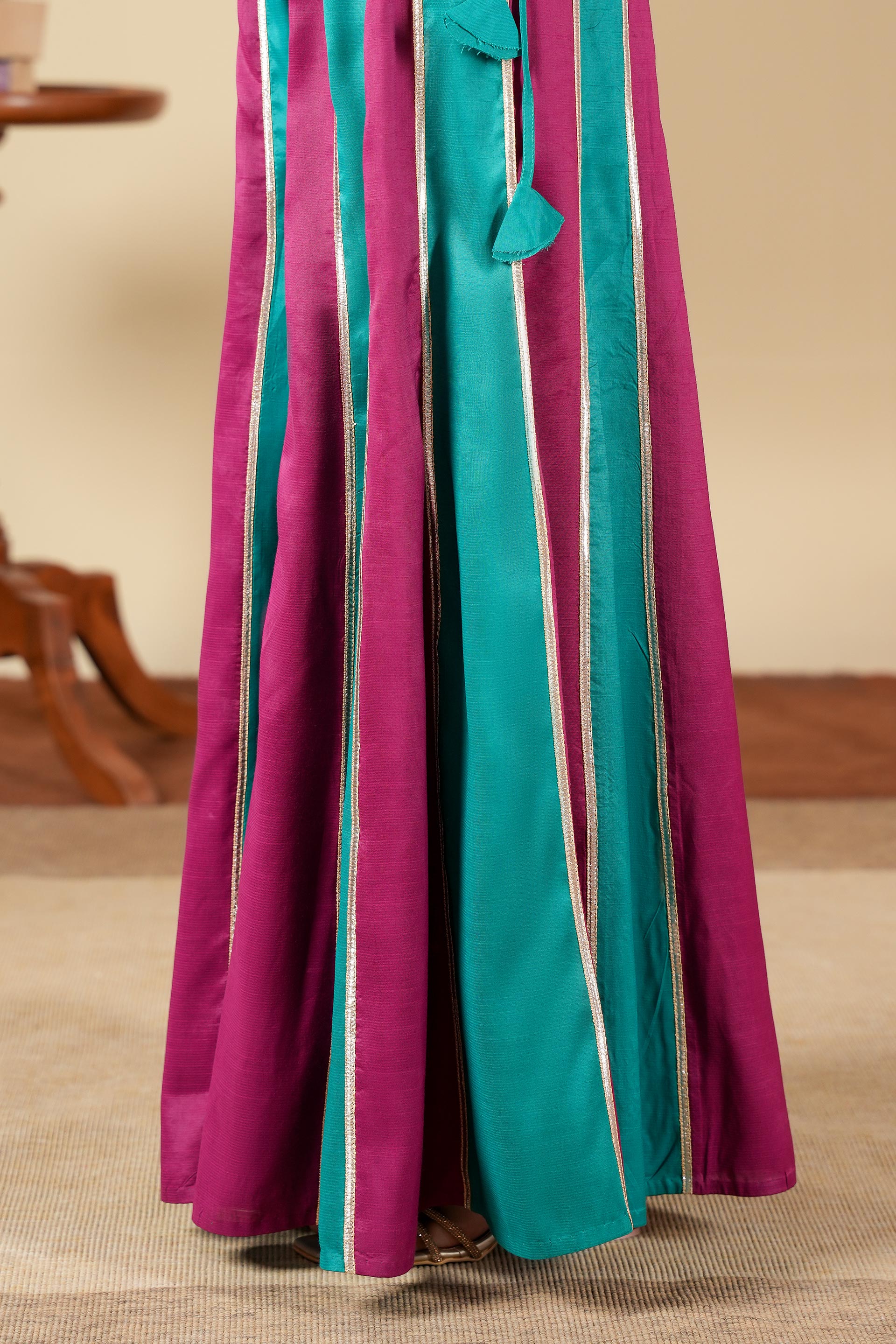 1 Piece Raw Silk Sharara (FZ0839)