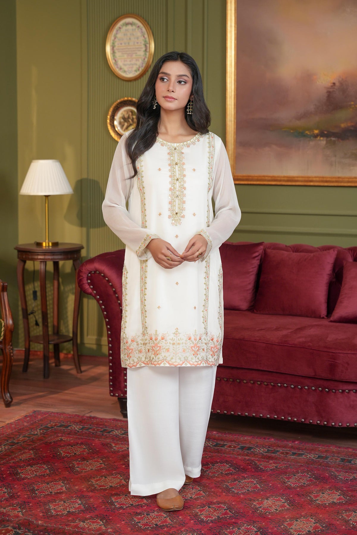 2 Piece Chiffon Suit (FP0017)