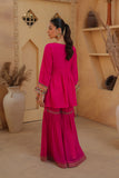 Multi Patti 2: 1 Piece Frock in Pink Raw Silk (FR0952)