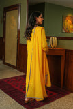 Usher E Noor: 2 Piece Set in Yellow Printed Chiffon (FR0961)