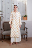 Sang E Sama: 1 Piece Top in Off White Raw Silk (FR0968)