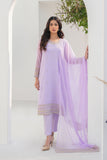 Rivayat E Bahar: 3 Piece Suit Suit in Lilac Chiffon (FP0001)