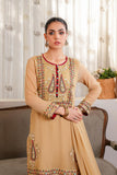 Golden Hour: 3 Piece Suit Suit in Beige Chiffon (FR0985)