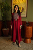 Jhumka Frock: 1 Piece Frock in Red Chiffon (FR0986)