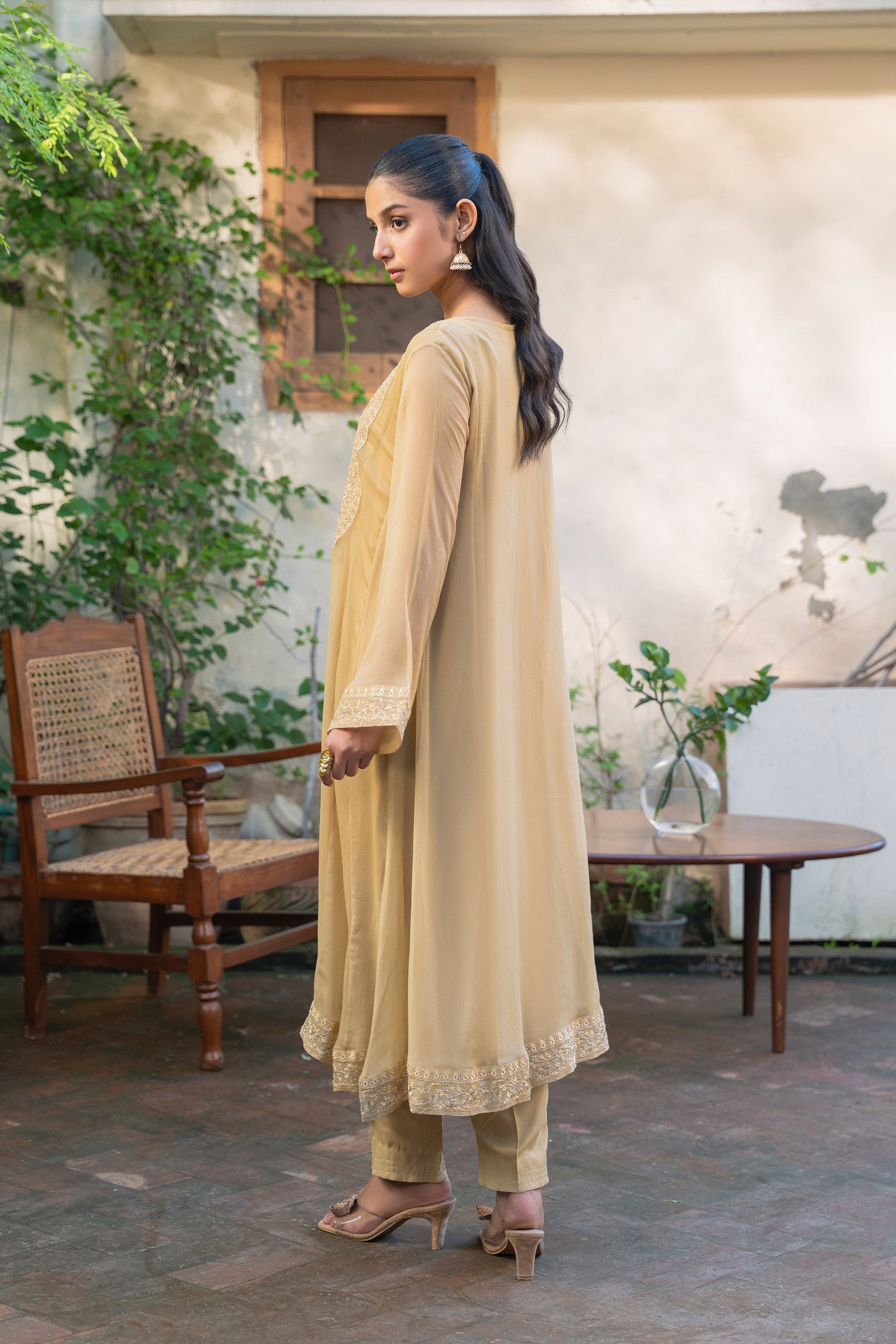 2 Piece Chiffon Suit (FR1035)