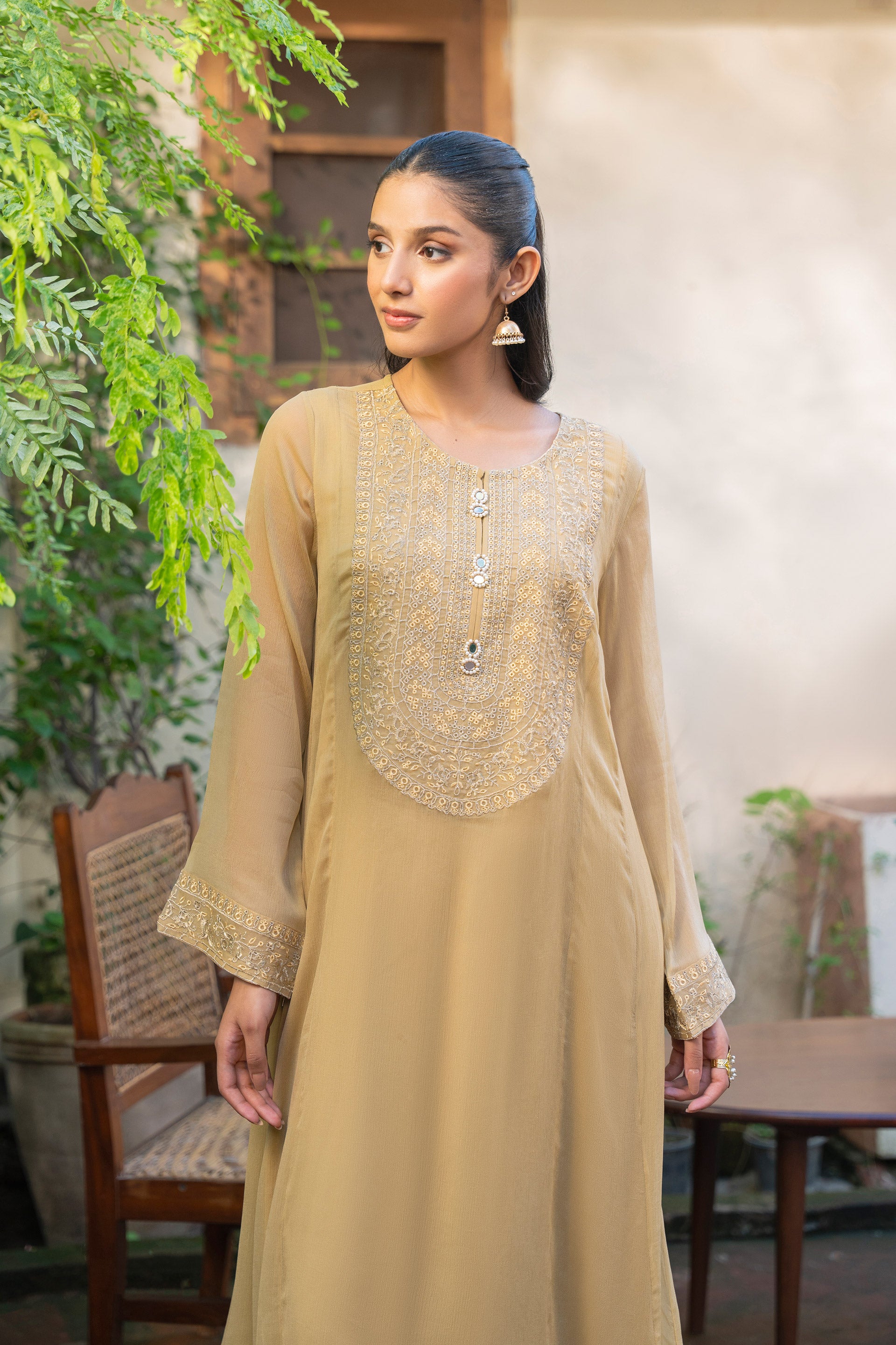 2 Piece Chiffon Suit (FR1035)