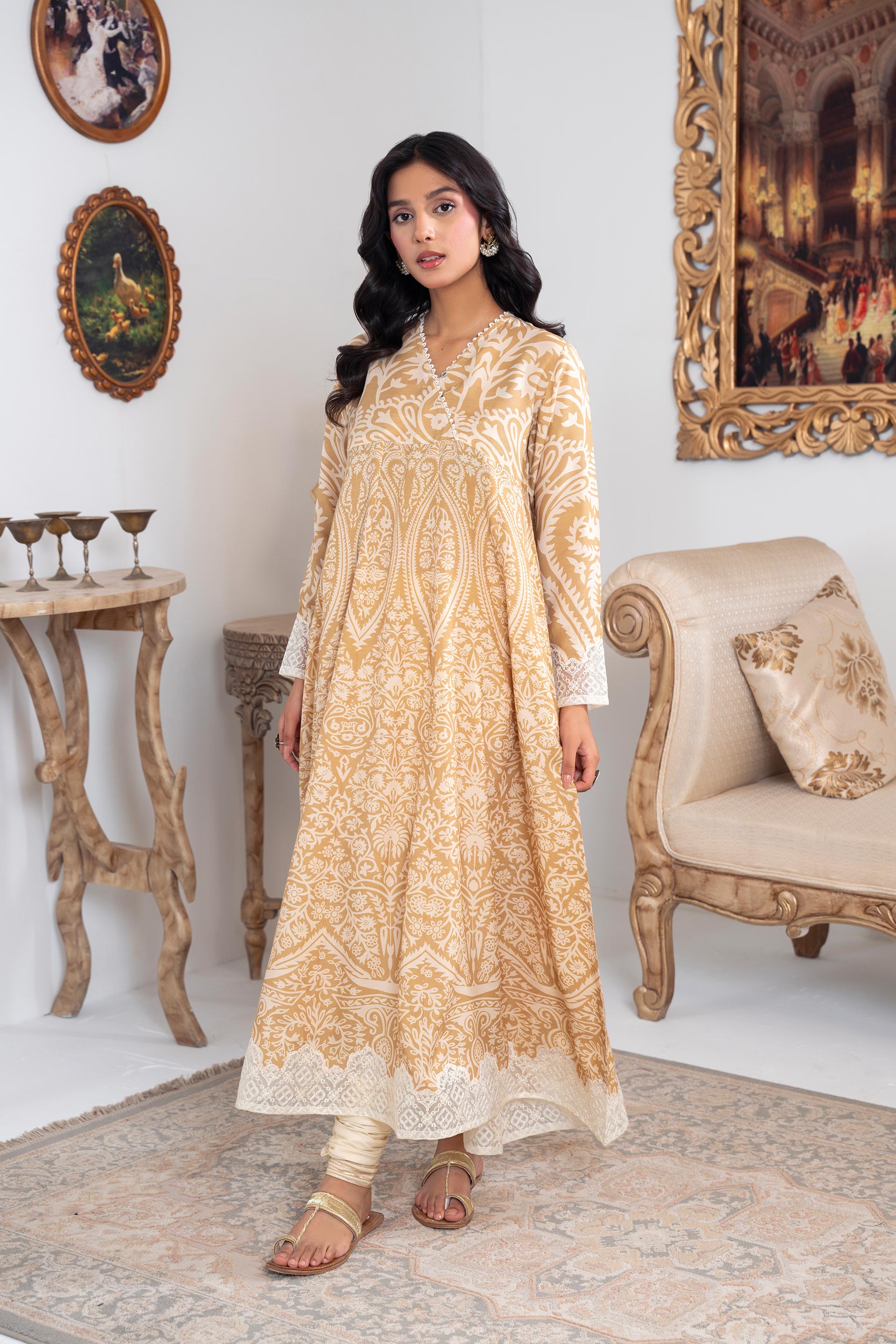 1 Piece Raw Silk Frock (FR1040)