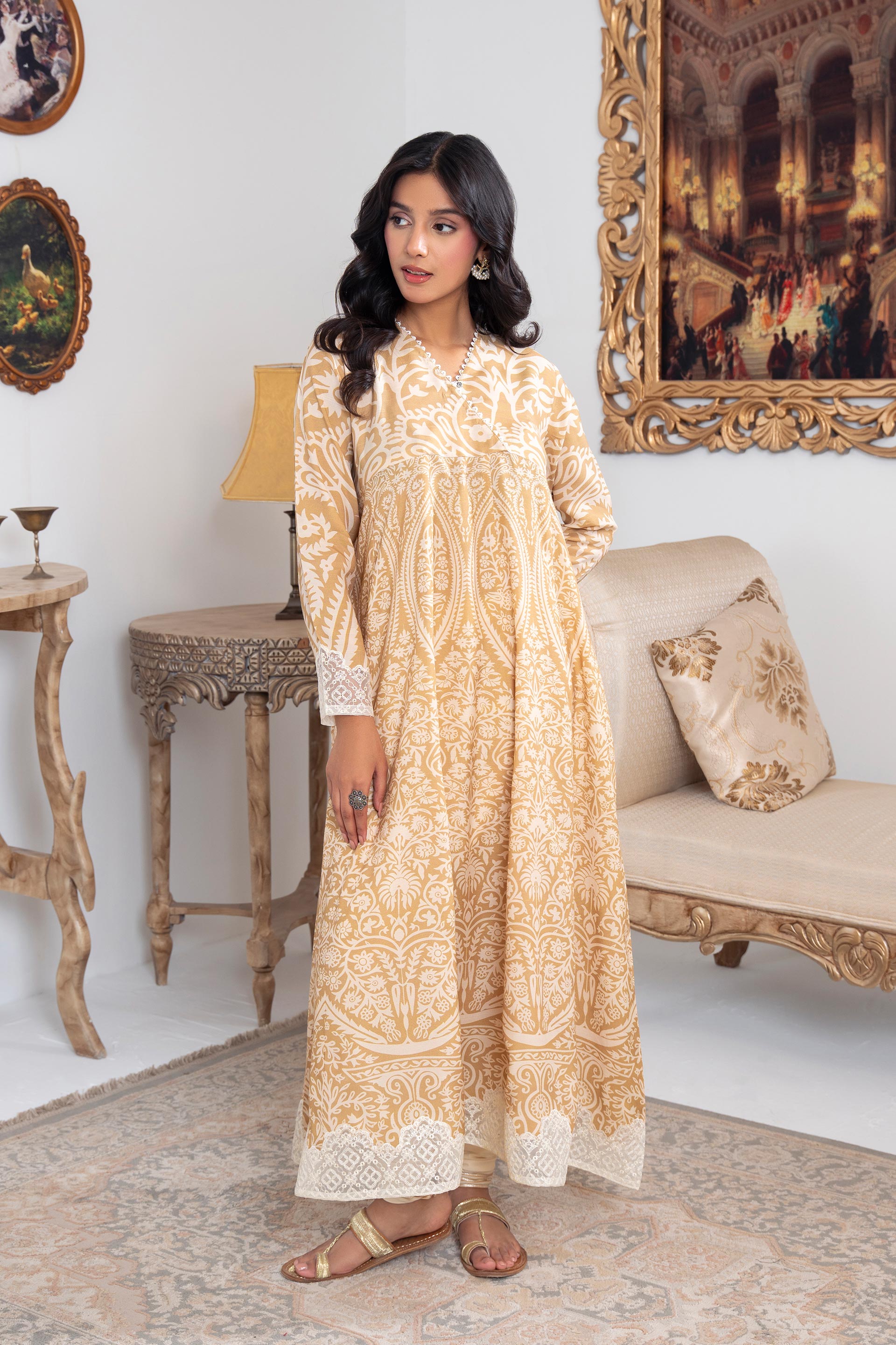 1 Piece Raw Silk Frock (FR1040)