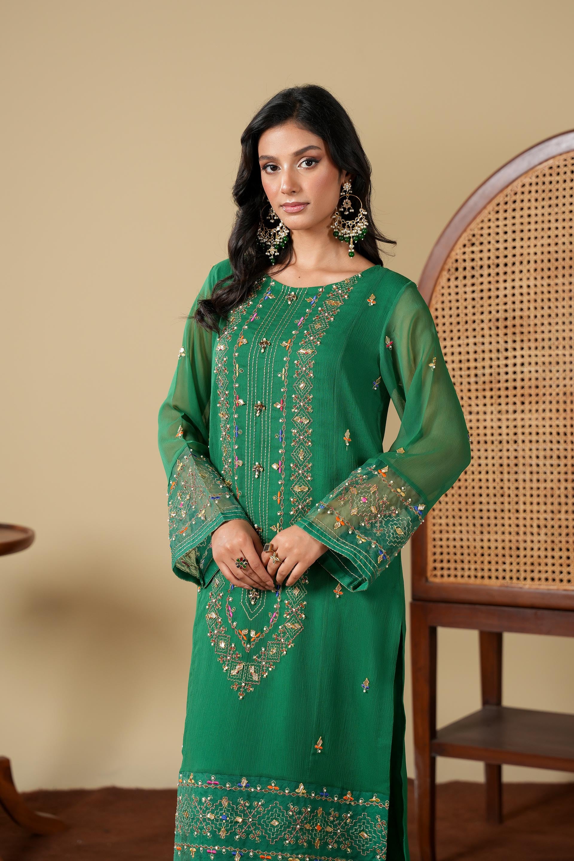 2 Piece Chiffon Suit (FR1049)