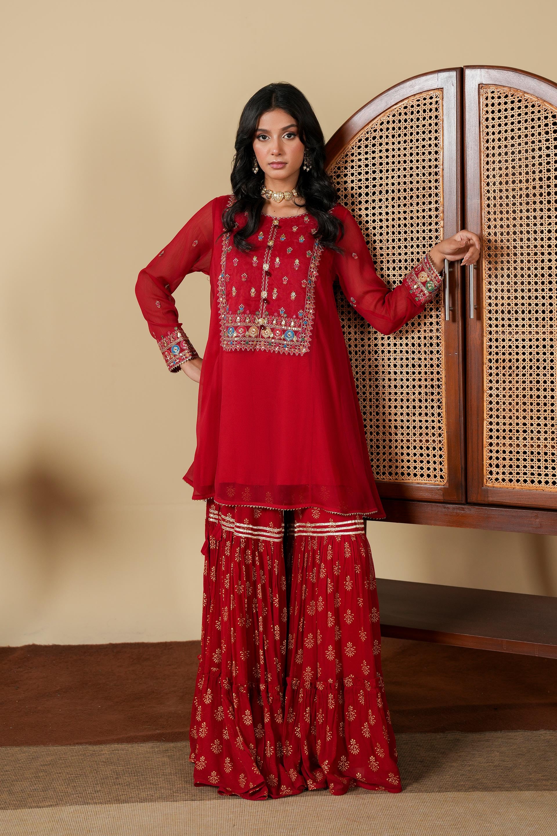 1 Piece Chiffon Frock (FR1058)