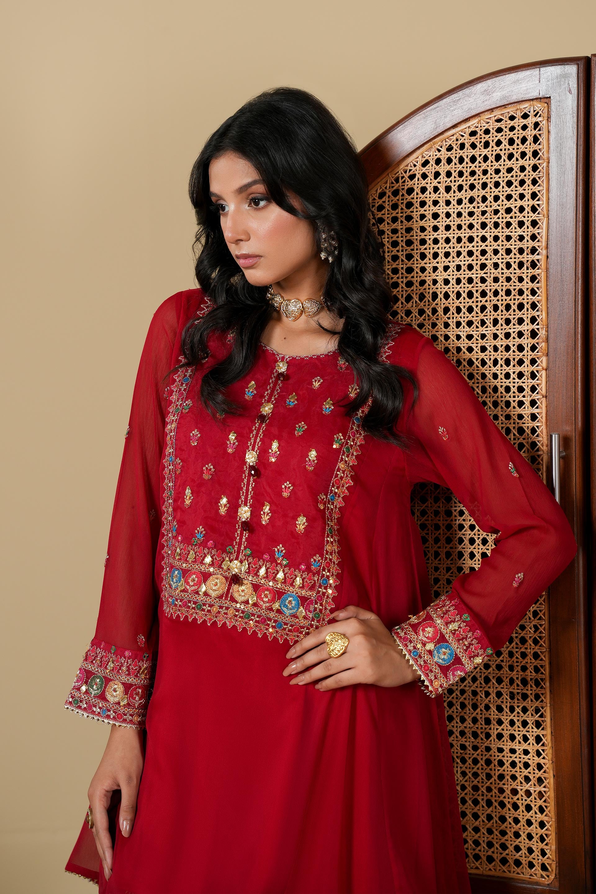 1 Piece Chiffon Frock (FR1058)