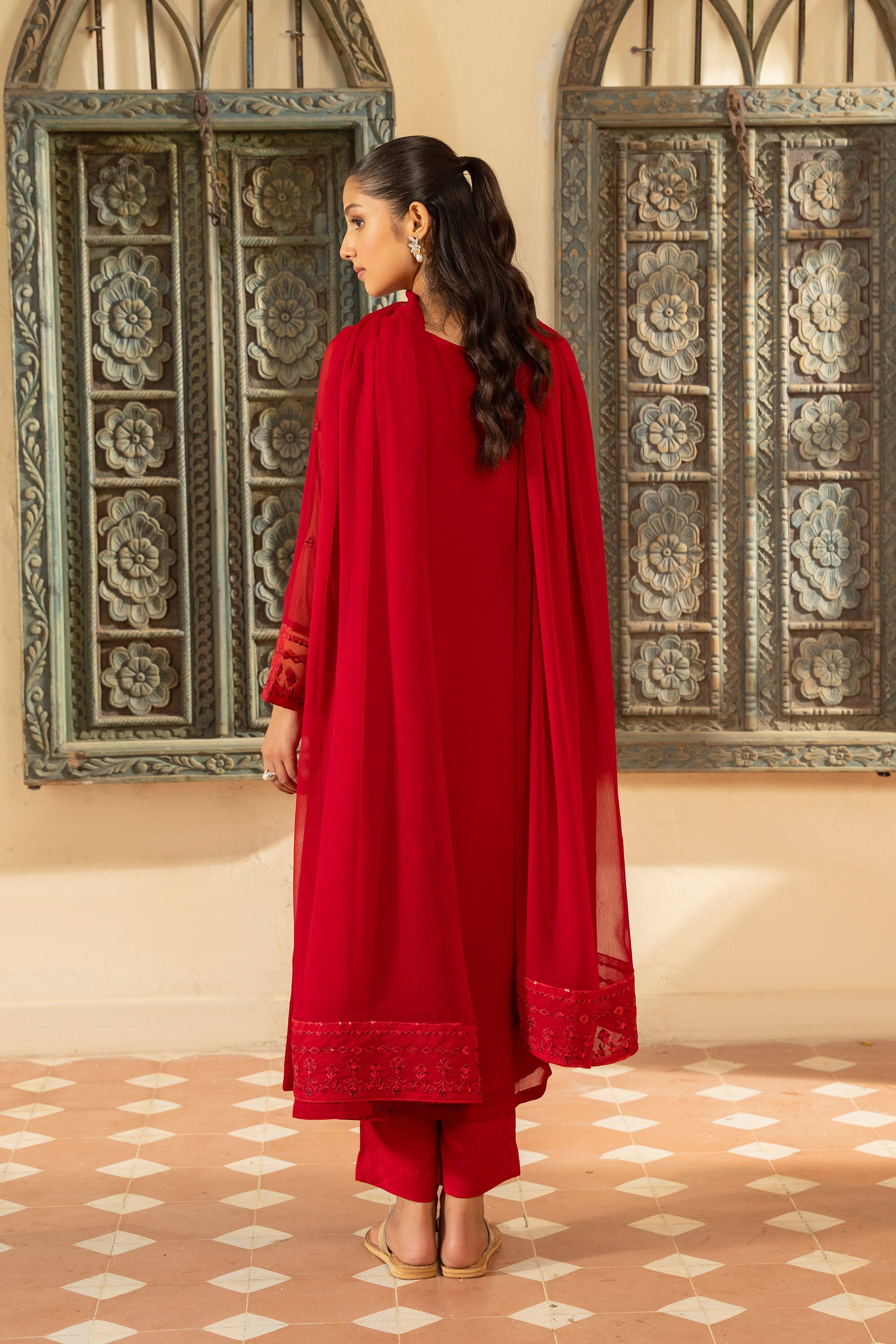 3 Piece Suit Chiffon Suit (FR1064)