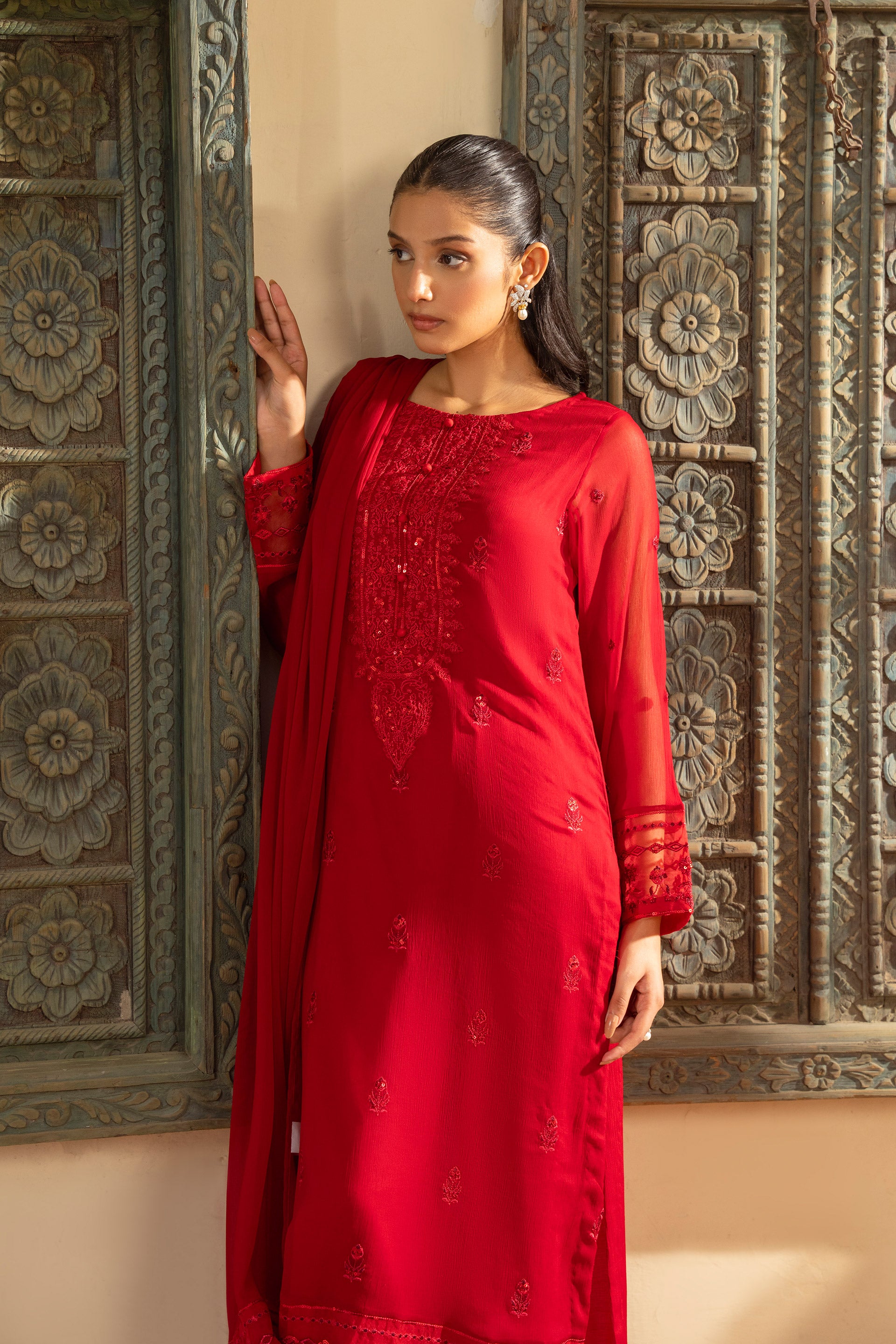 3 Piece Suit Chiffon Suit (FR1064)