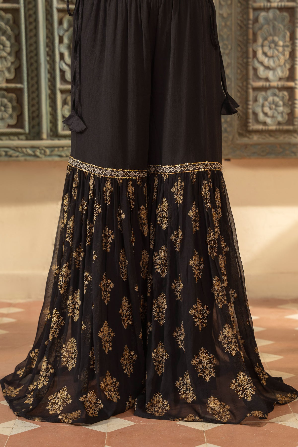 1 Piece Chiffon Gharara (FZ0949)