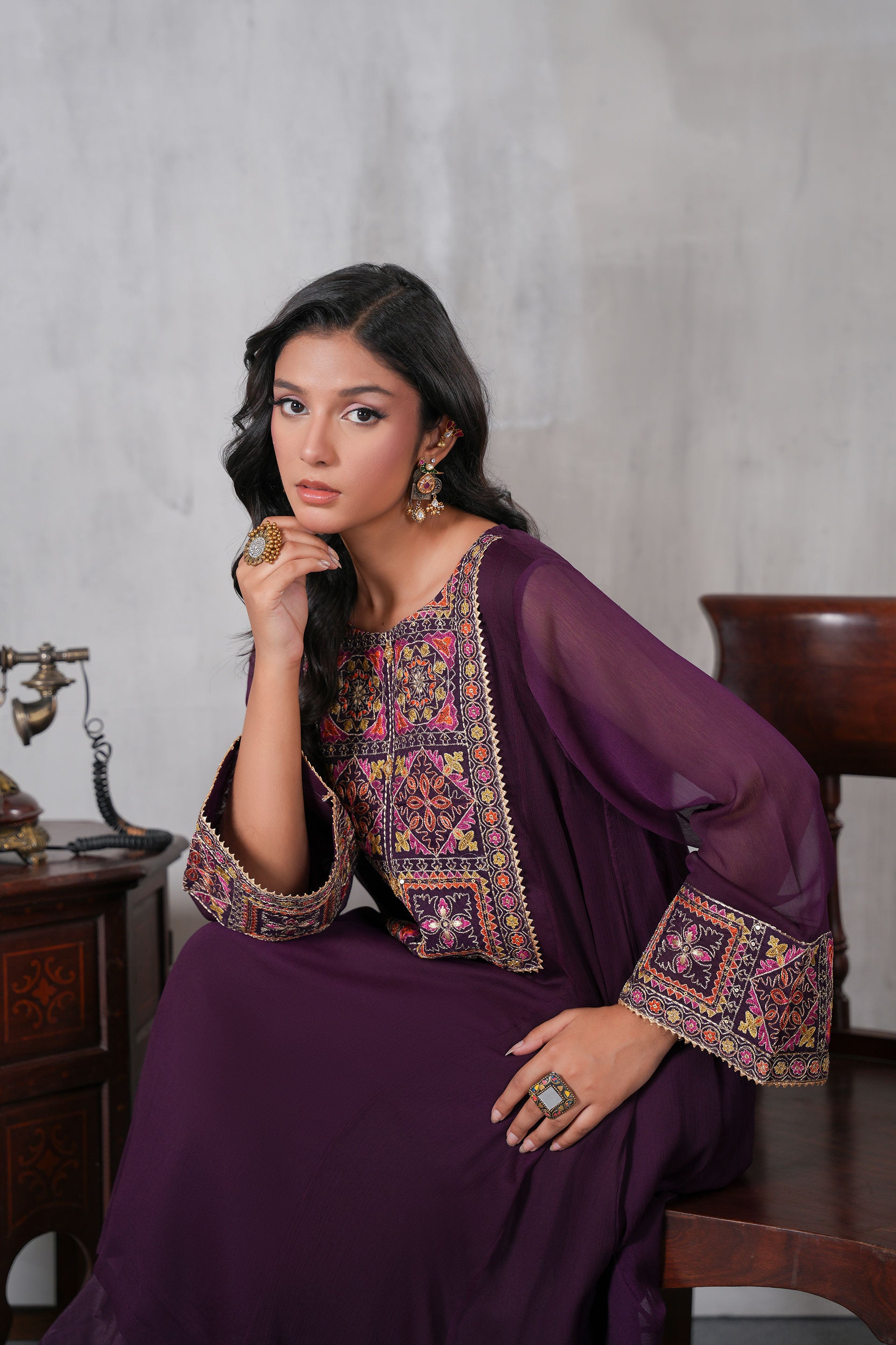 2 Piece Chiffon Suit (FR1070)