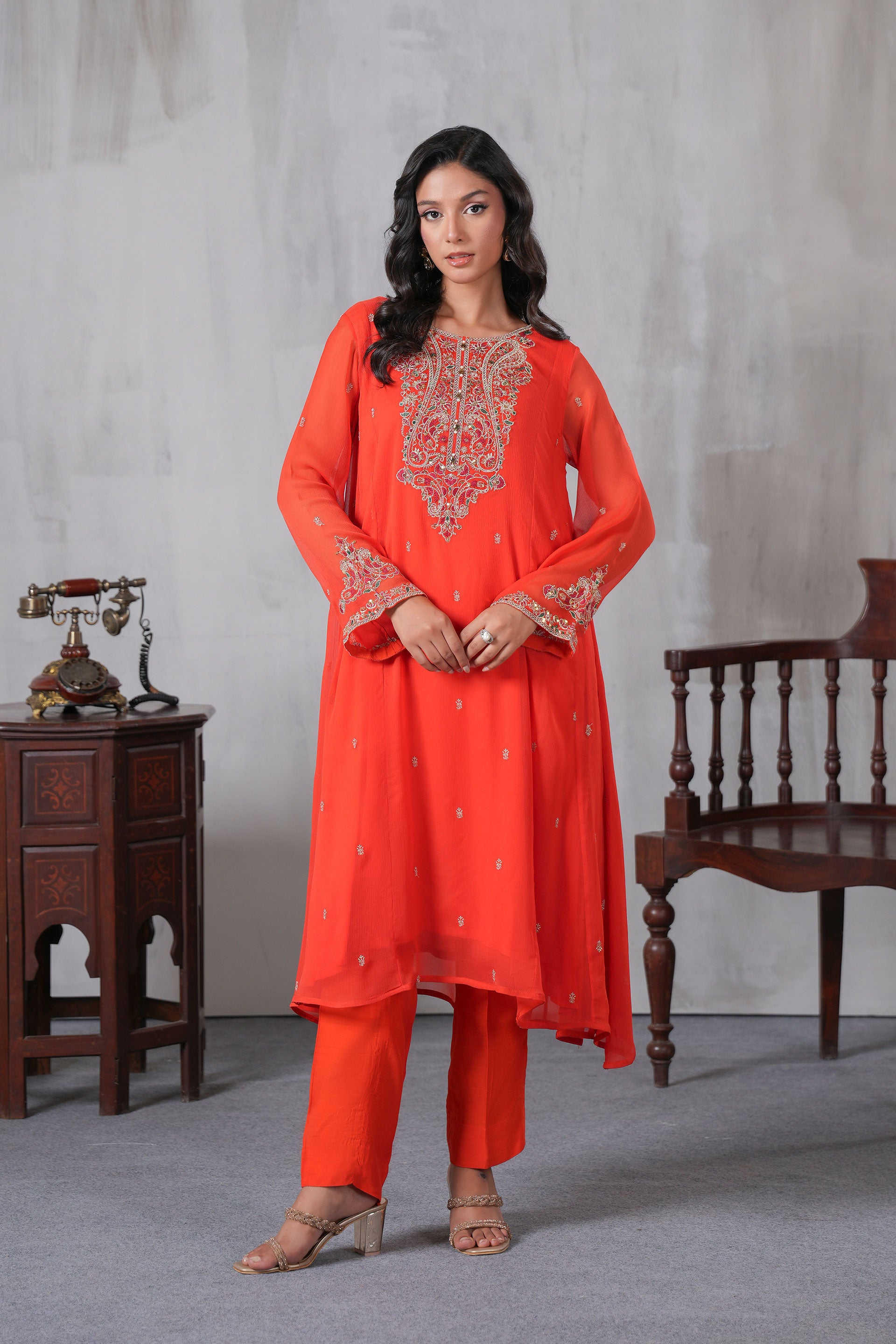 1 Piece Chiffon Frock (FR1072)