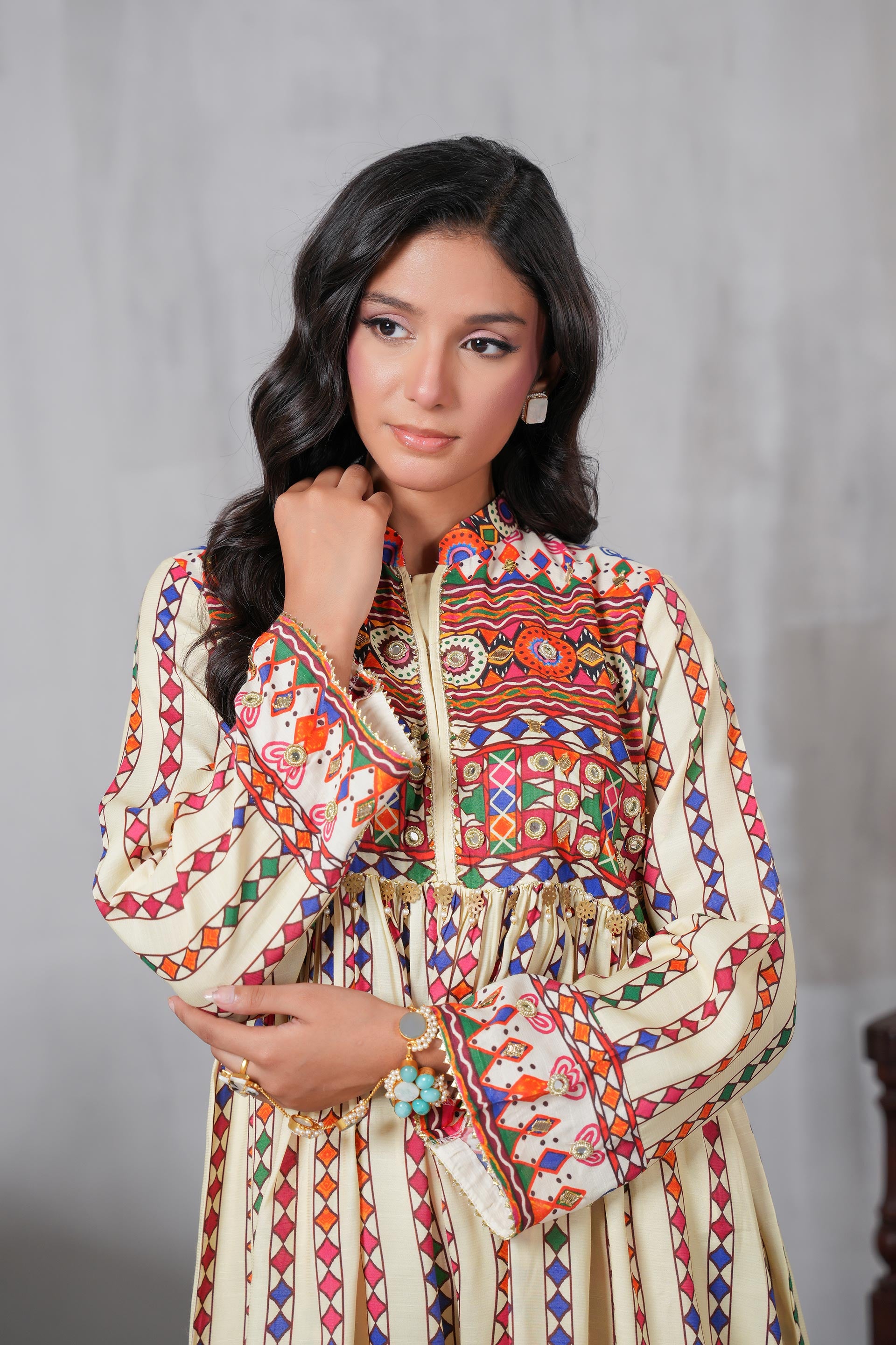 1 Piece Raw Silk Frock (FR1074)