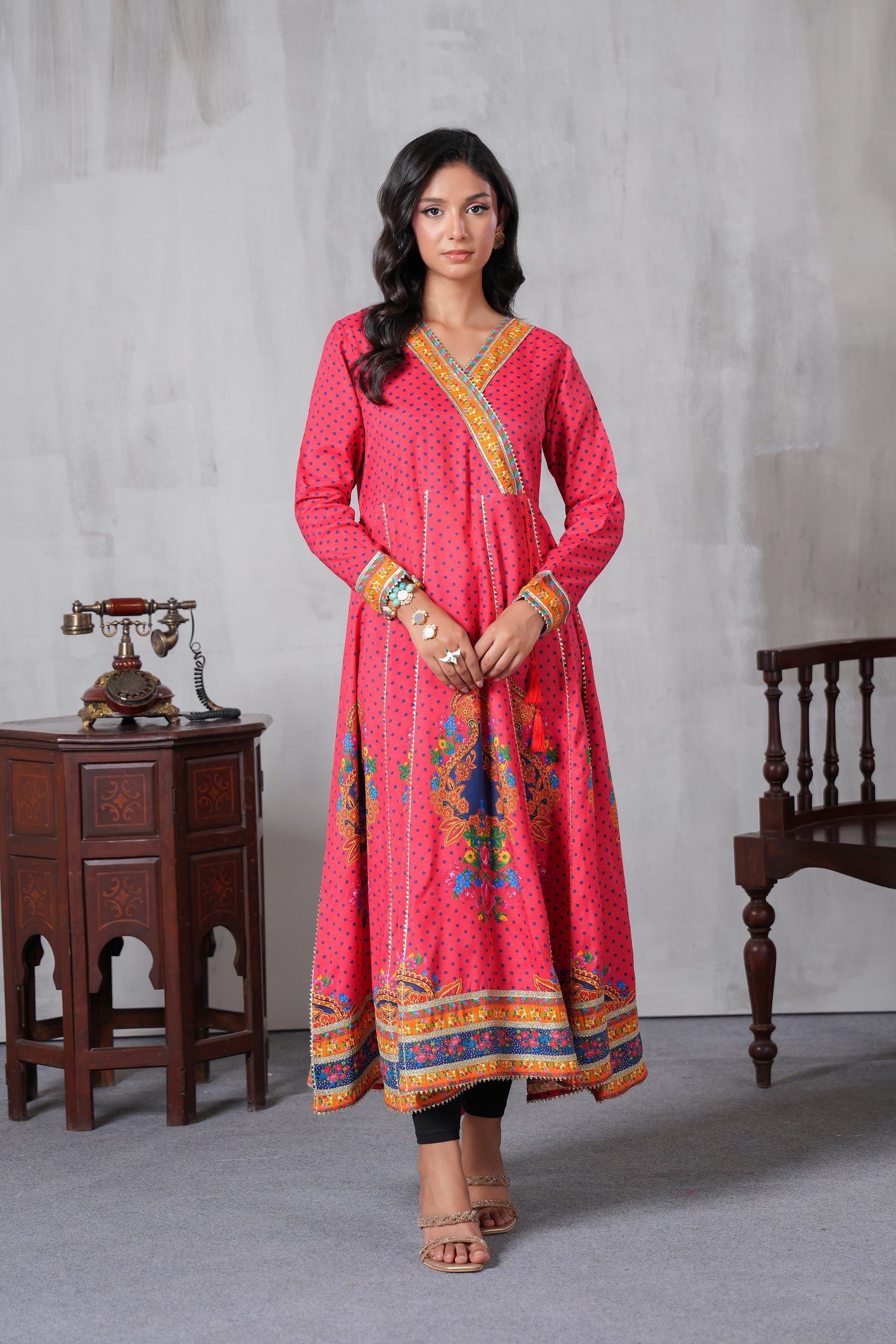 1 Piece Raw Silk Frock (FR1076)