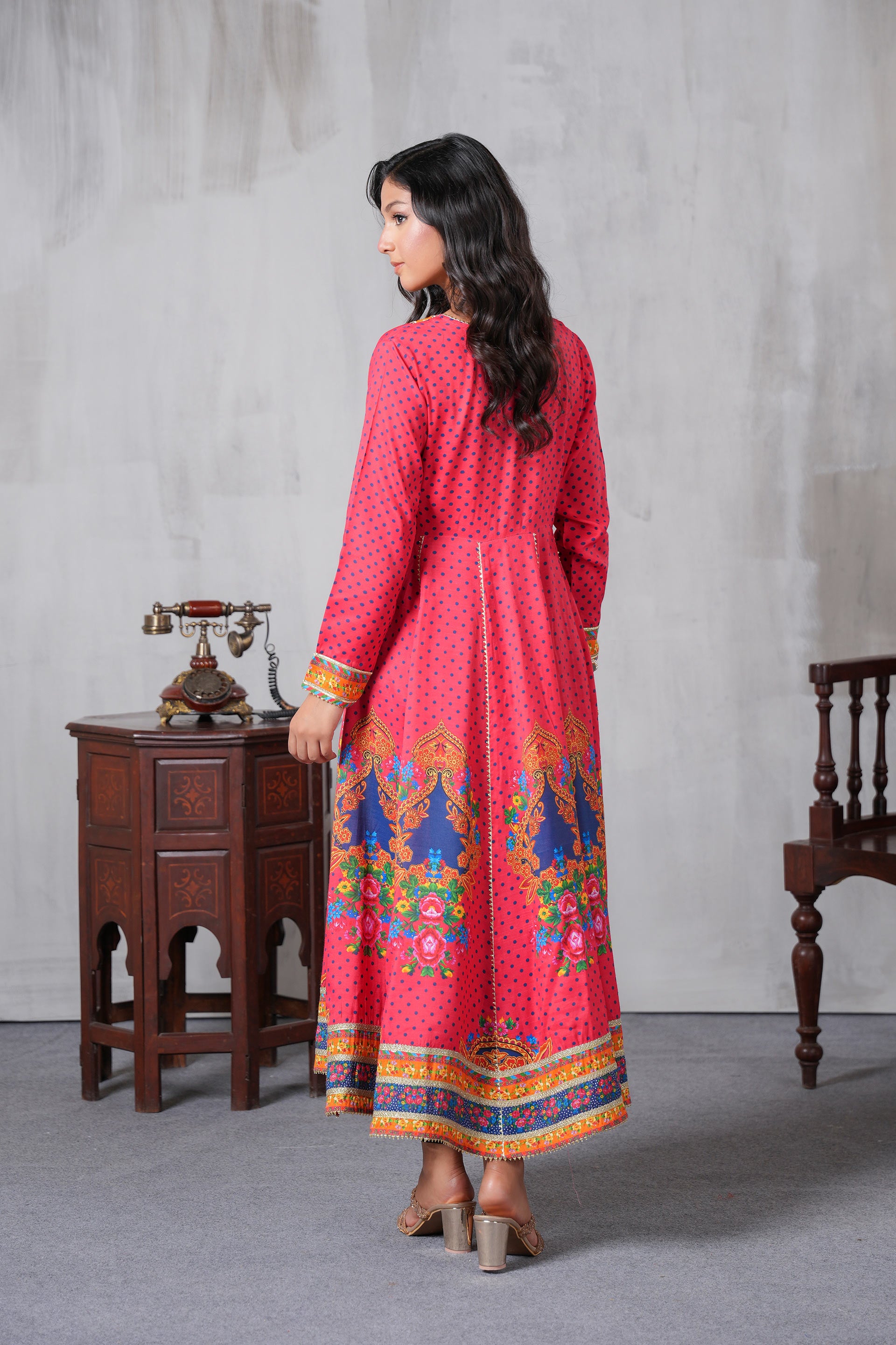 1 Piece Raw Silk Frock (FR1076)