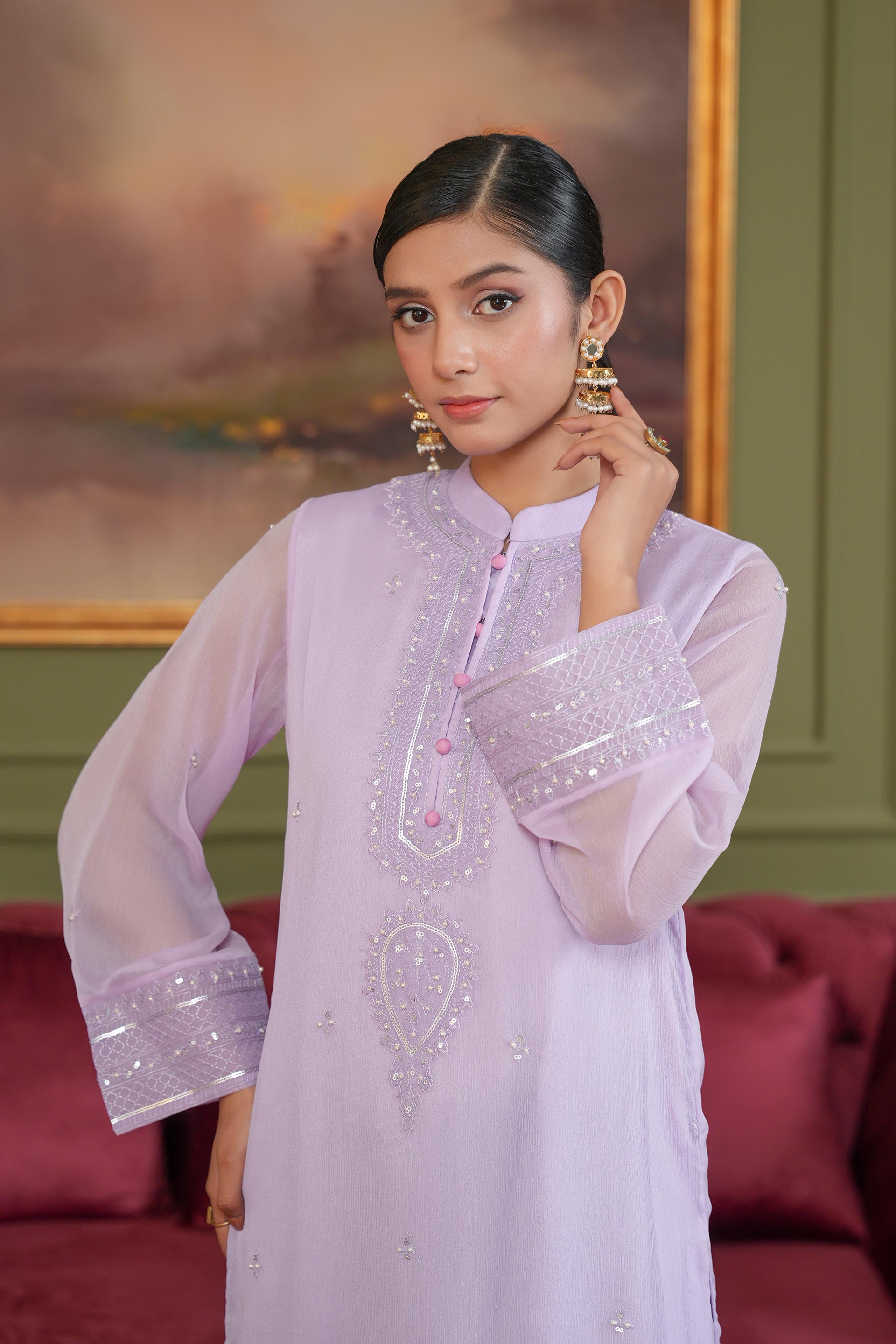 2 Piece Chiffon Suit (FR1079)