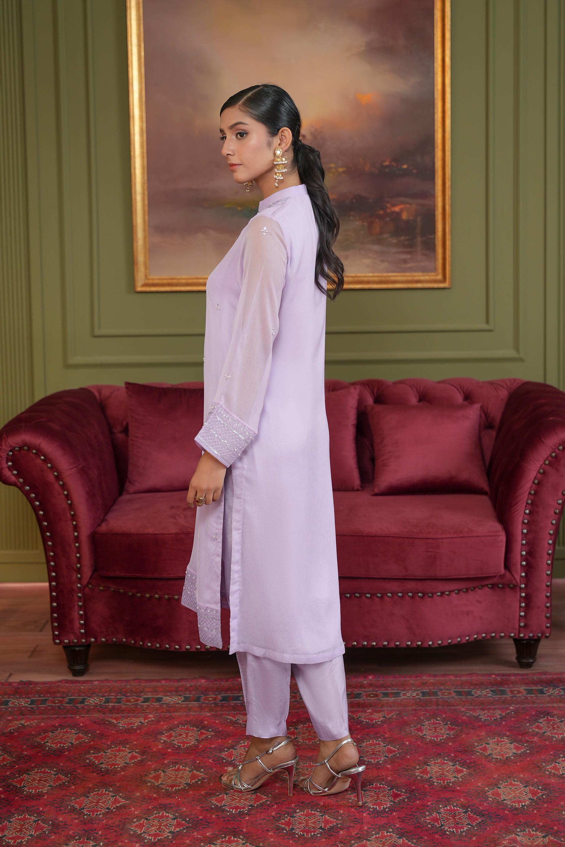 2 Piece Chiffon Suit (FR1079)