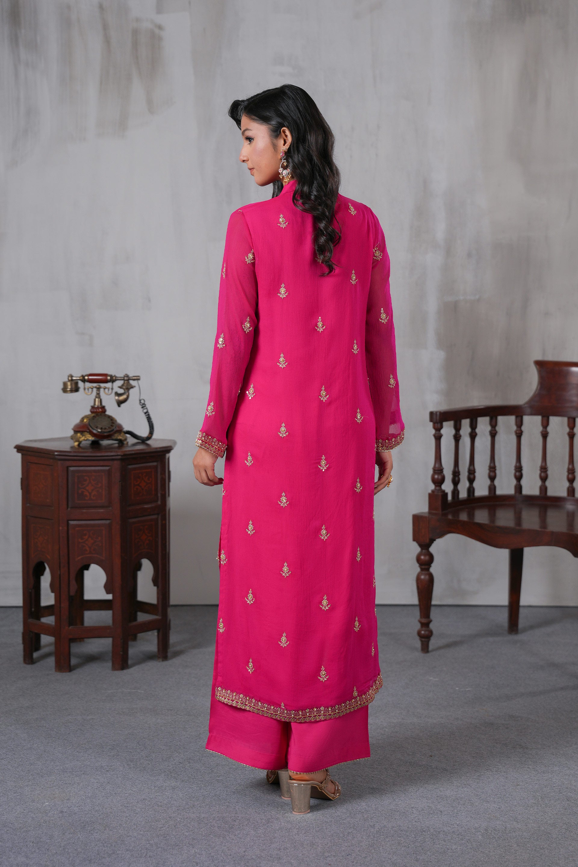 2 Piece Chiffon Suit (FR1082)