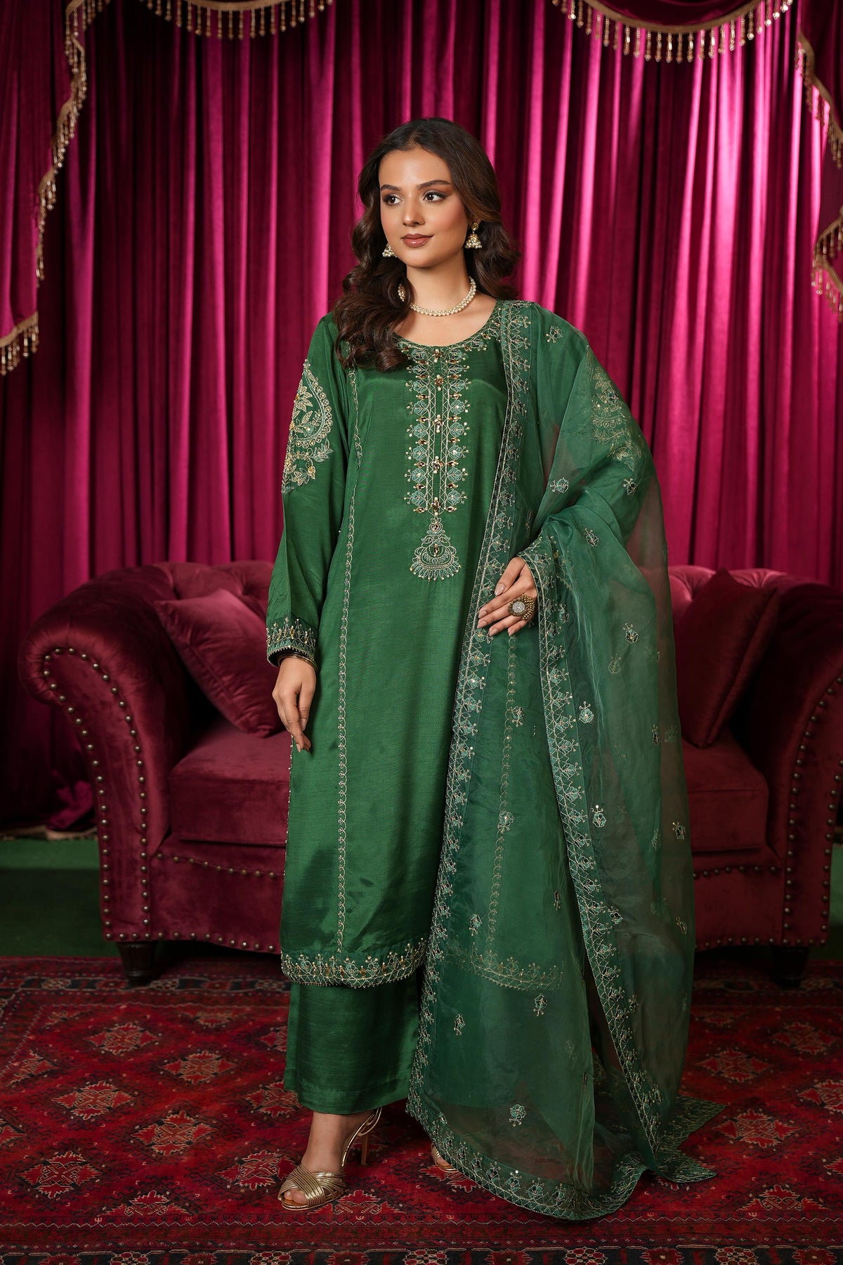 3 Piece Suit Raw Silk Suit (FR1094)