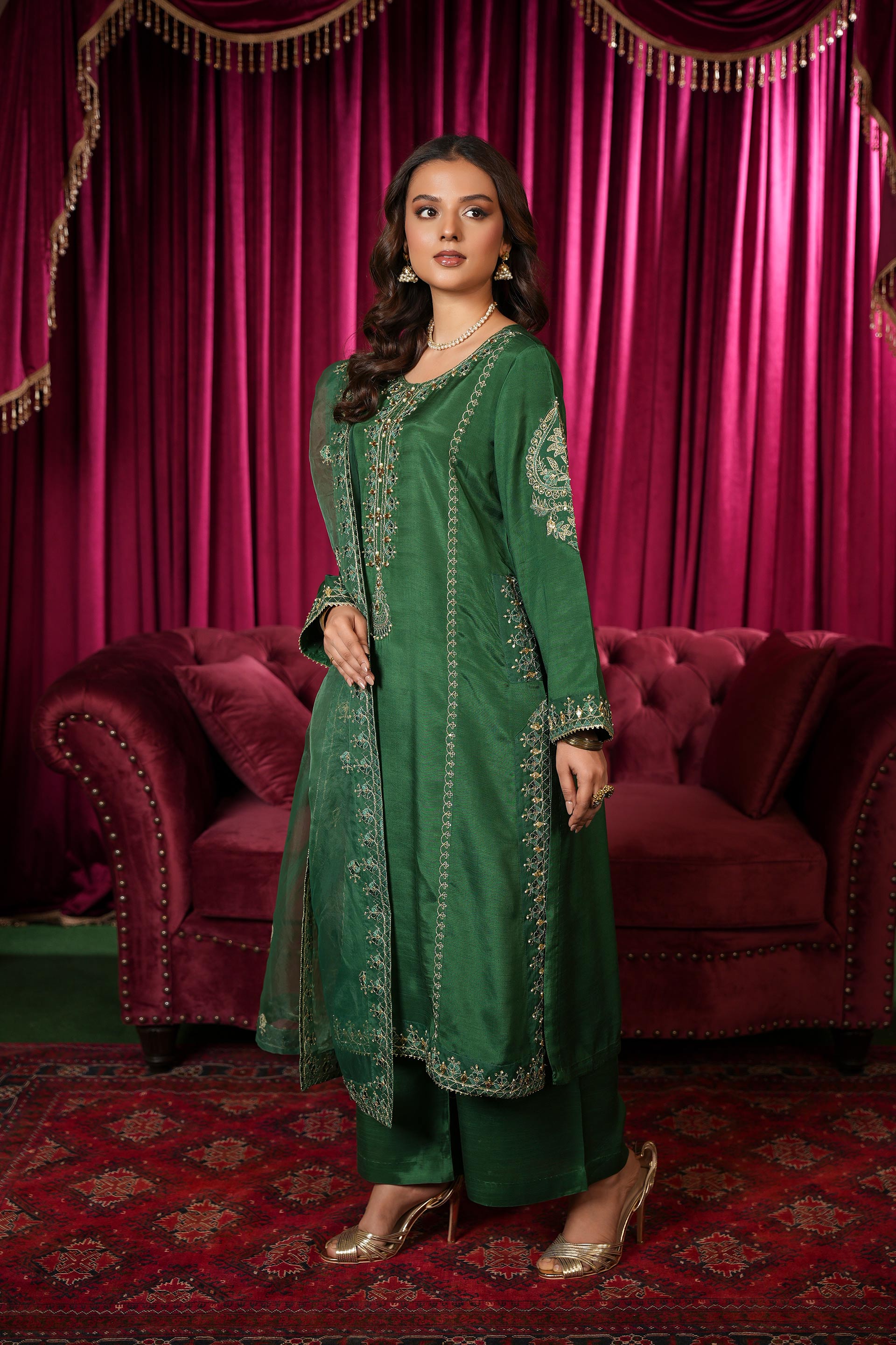 3 Piece Suit Raw Silk Suit (FR1094)