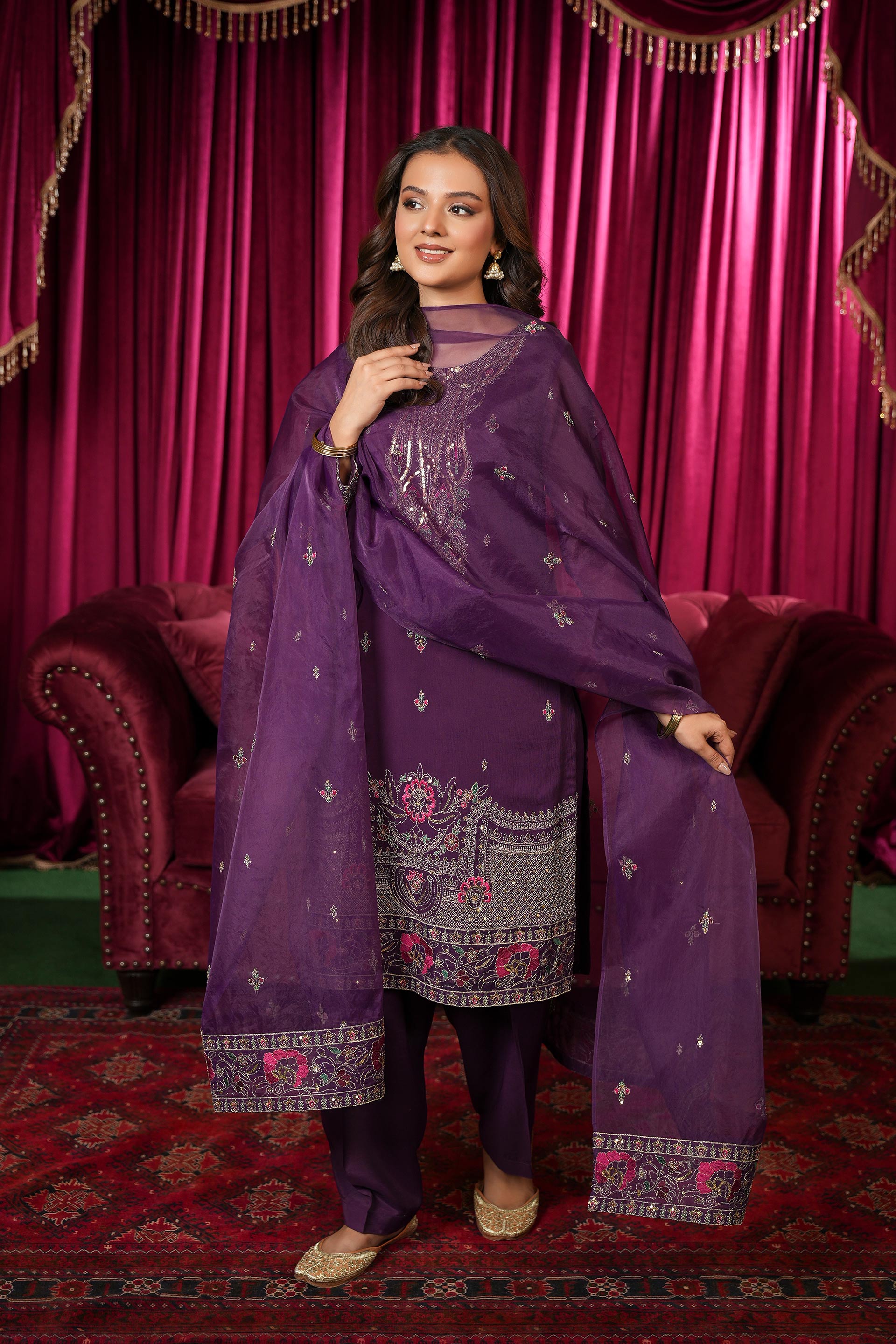 3 Piece Suit Chiffon Suit (FR1087)