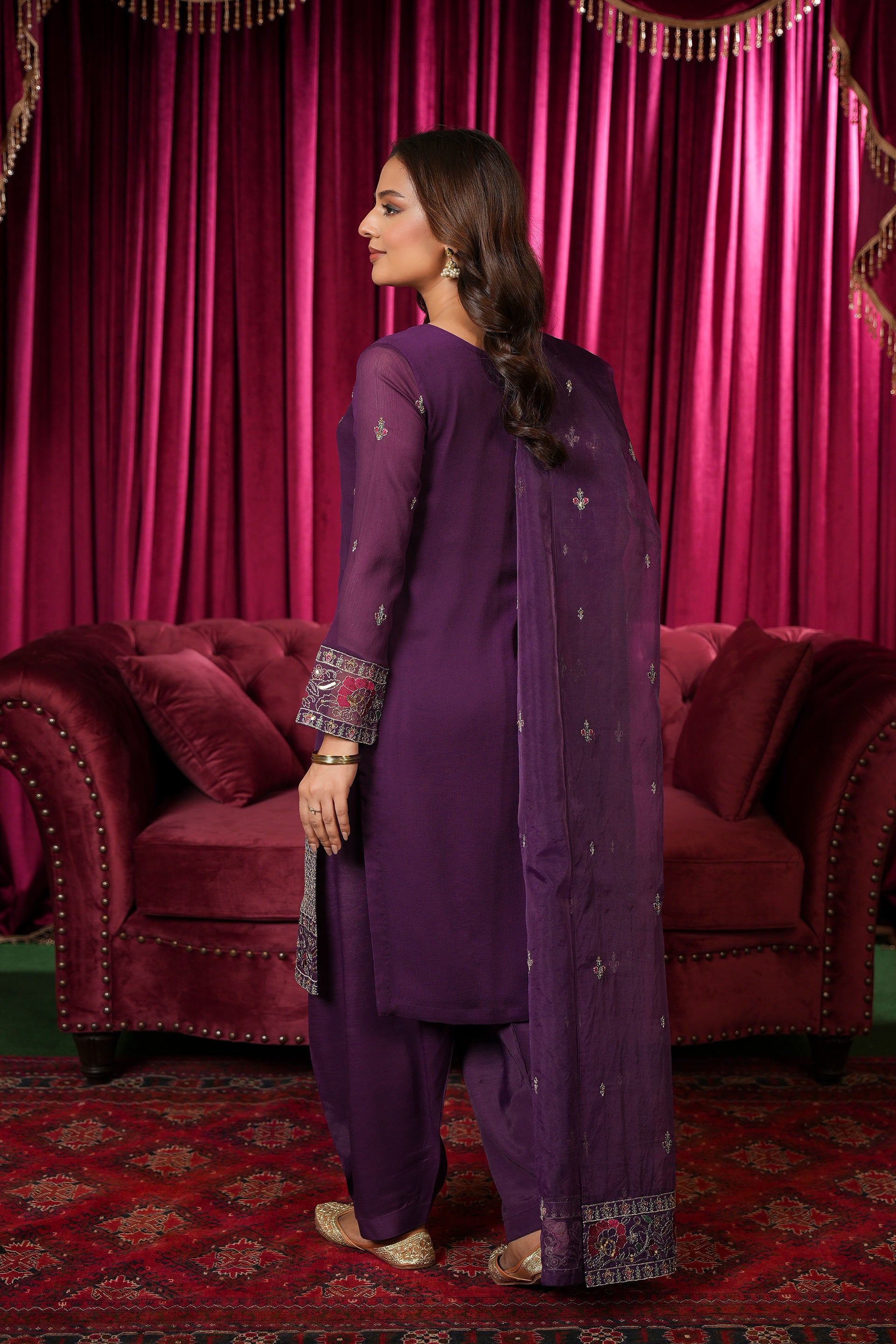 3 Piece Suit Chiffon Suit (FR1087)