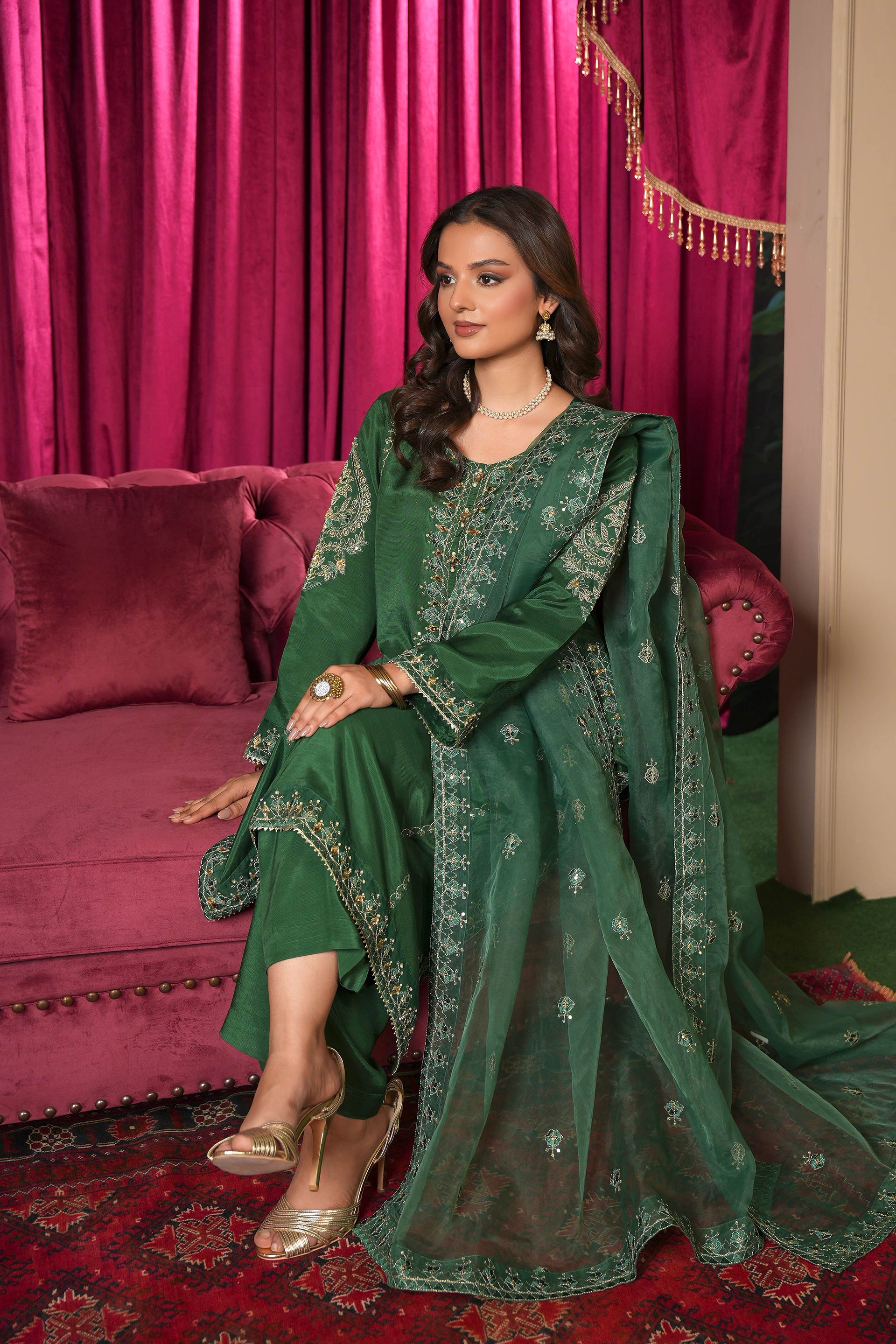 3 Piece Suit Raw Silk Suit (FR1094)